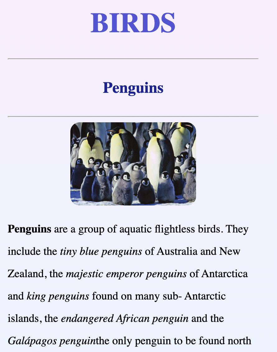 Penguins project